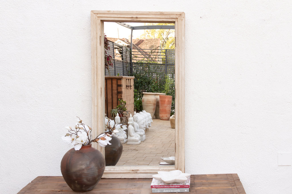 Grand Sun Bleached Architectural Teak Mirror