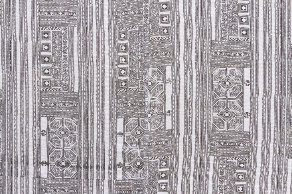 Stone Tribal Indian Block Print Coverlet