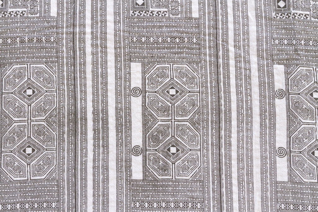 Stone Tribal Indian Block Print Coverlet