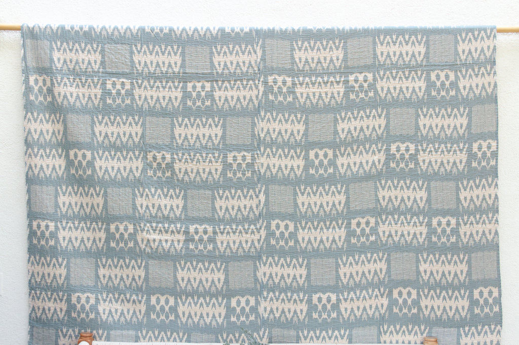 Ikat River Indian Block Print Coverlet