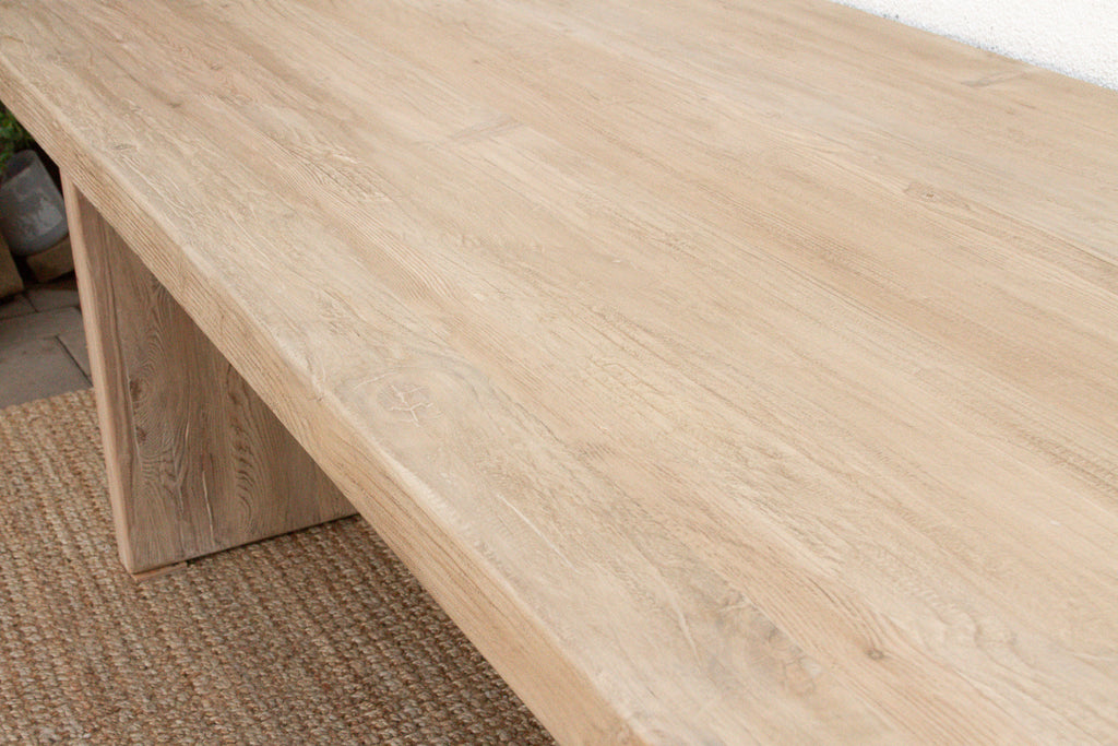 Grand Estate Reclaimed Bleached Wood Dining Table (Trade)
