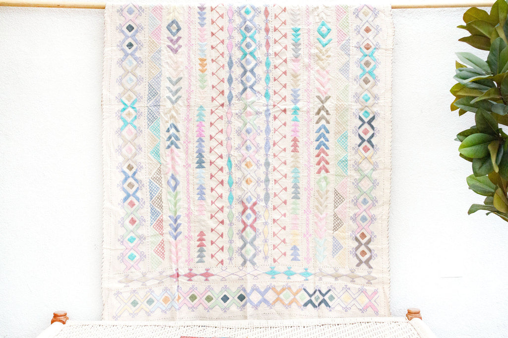 Kaleidoscope Hand-stitched Cotton Tribal Kantha Throw (Trade)