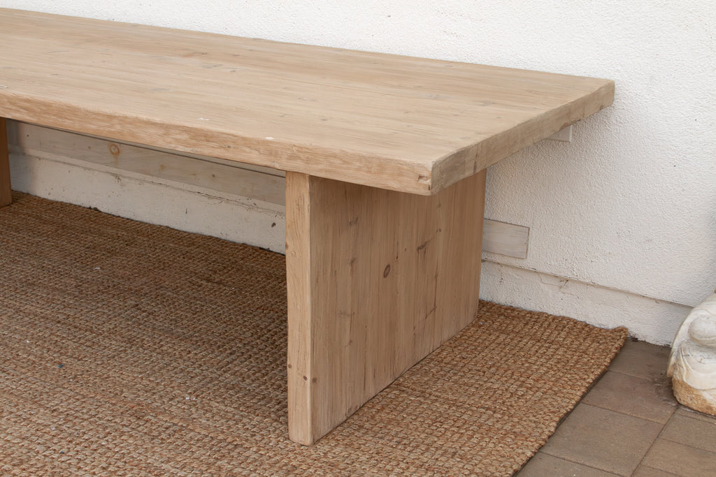 9ft Long Modern Rustic Trestle Dining Table