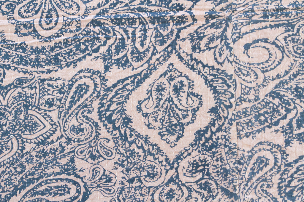 Celestial Dew Indian Block Print Blanket