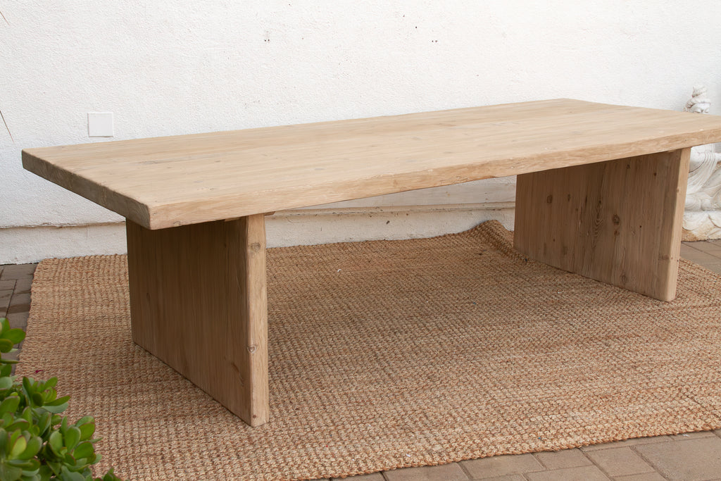 9ft Long Modern Rustic Trestle Dining Table