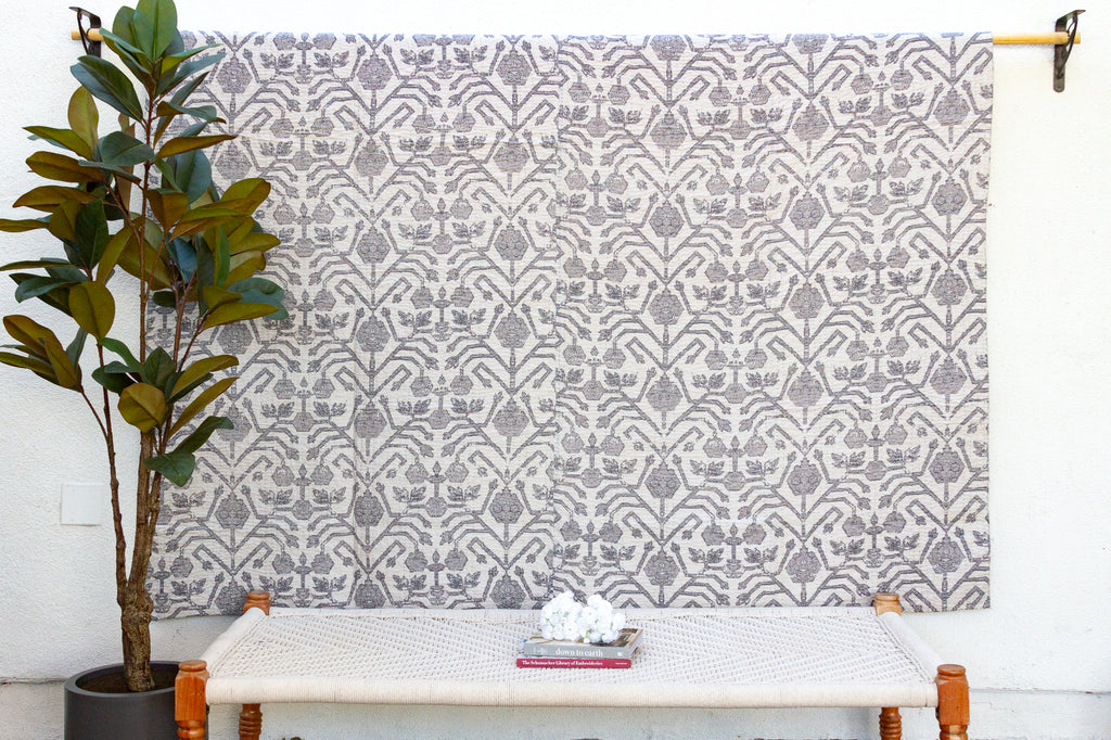 Udaipur Shadows Indian Block Print Coverlet