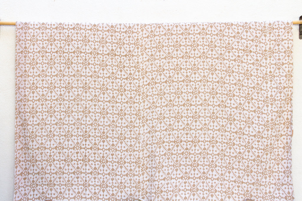 Desert Lattice Indian Block Print Coverlet