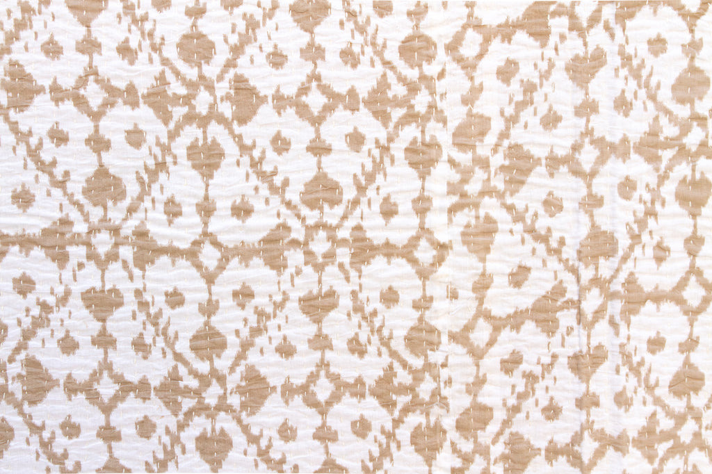 Desert Lattice Indian Block Print Coverlet