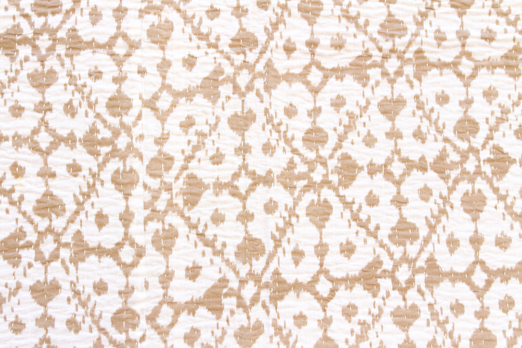 Desert Lattice Indian Block Print Coverlet