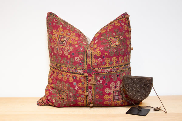 Bhanu Rajasthani Embroidered Decorative Euro Pillow