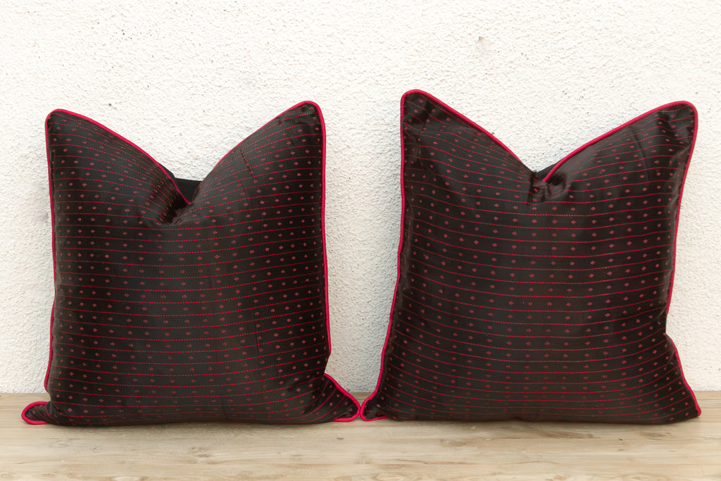 Pair of Lakhpat Dotted Gujarati Mashru Pillows