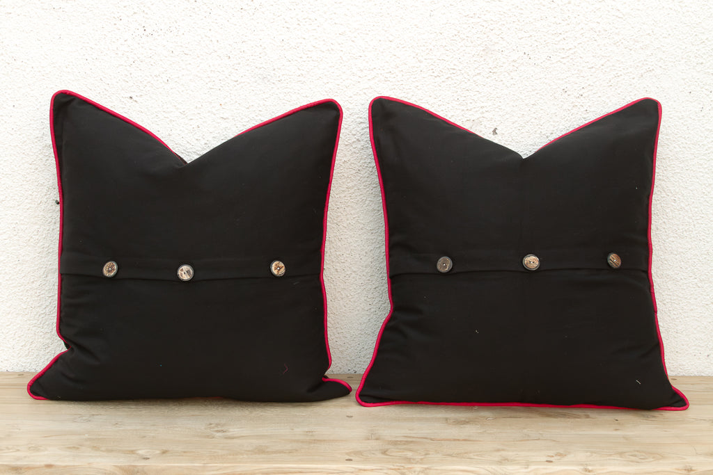 Pair of Lakhpat Dotted Gujarati Mashru Pillows