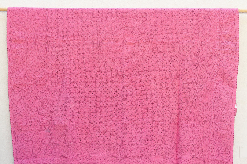 Pink Handstitched Filanan Gudari Bedcover (Trade)