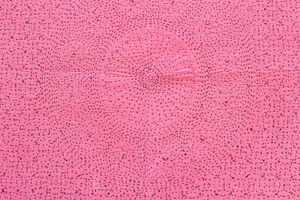 Pink Handstitched Filanan Gudari Bedcover (Trade)