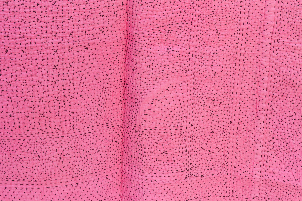 Pink Handstitched Filanan Gudari Bedcover (Trade)