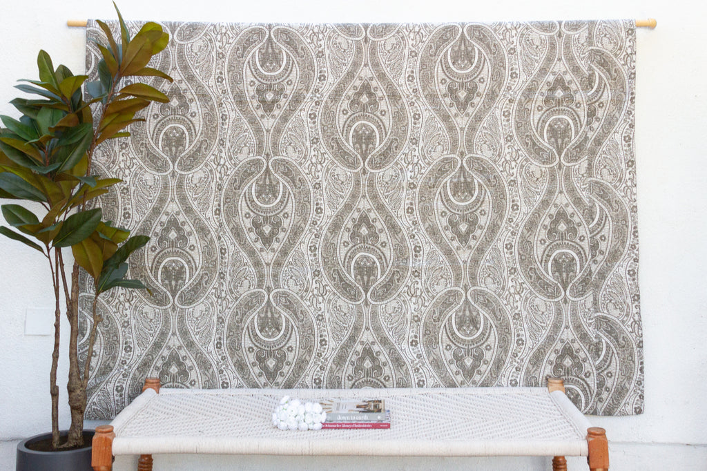 Riverbed Paisley Indian Block Print Coverlet