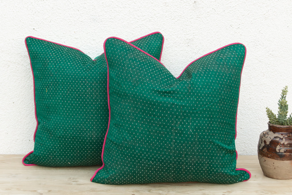 Pair of Aru Dotted Ahir Handloom Pillow