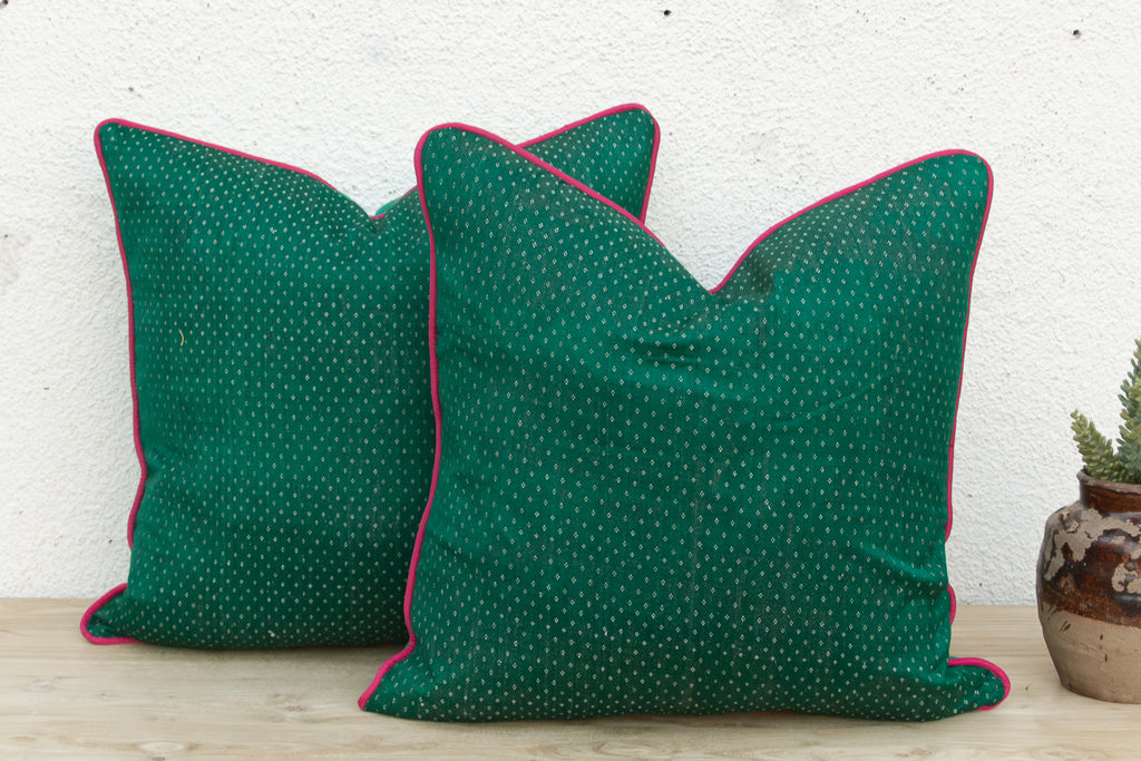 Pair of Aru Dotted Ahir Handloom Pillow