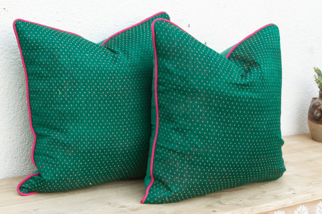 Pair of Aru Dotted Ahir Handloom Pillow