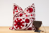 Garnet Suzani Euro Pillow