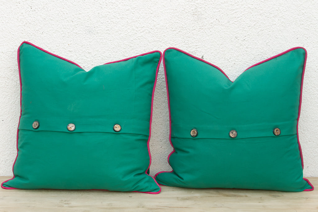Pair of Aru Dotted Ahir Handloom Pillow