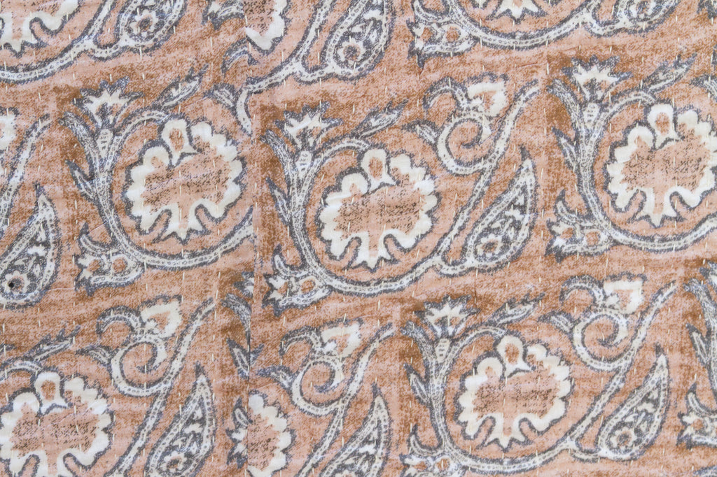 Rosewood Dust Indian Block Print Coverlet