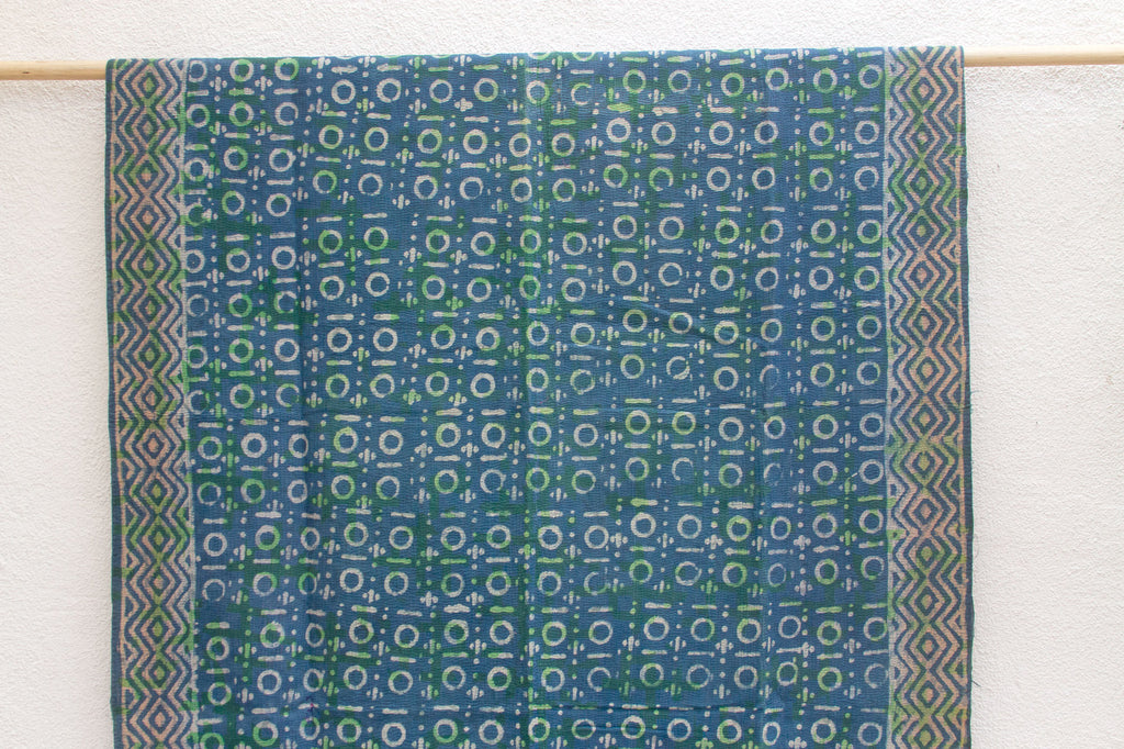 Dot & Dash Vintage Indigo Printed Throw