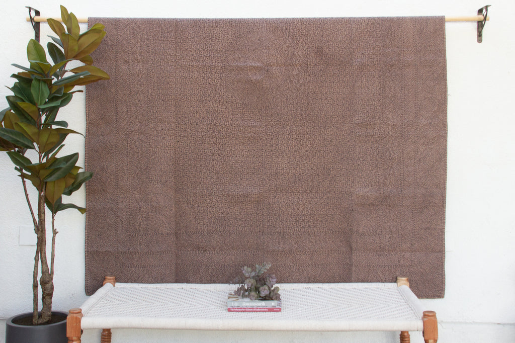 Canyon Clay Handstitched Filanan Gudari Bedcover