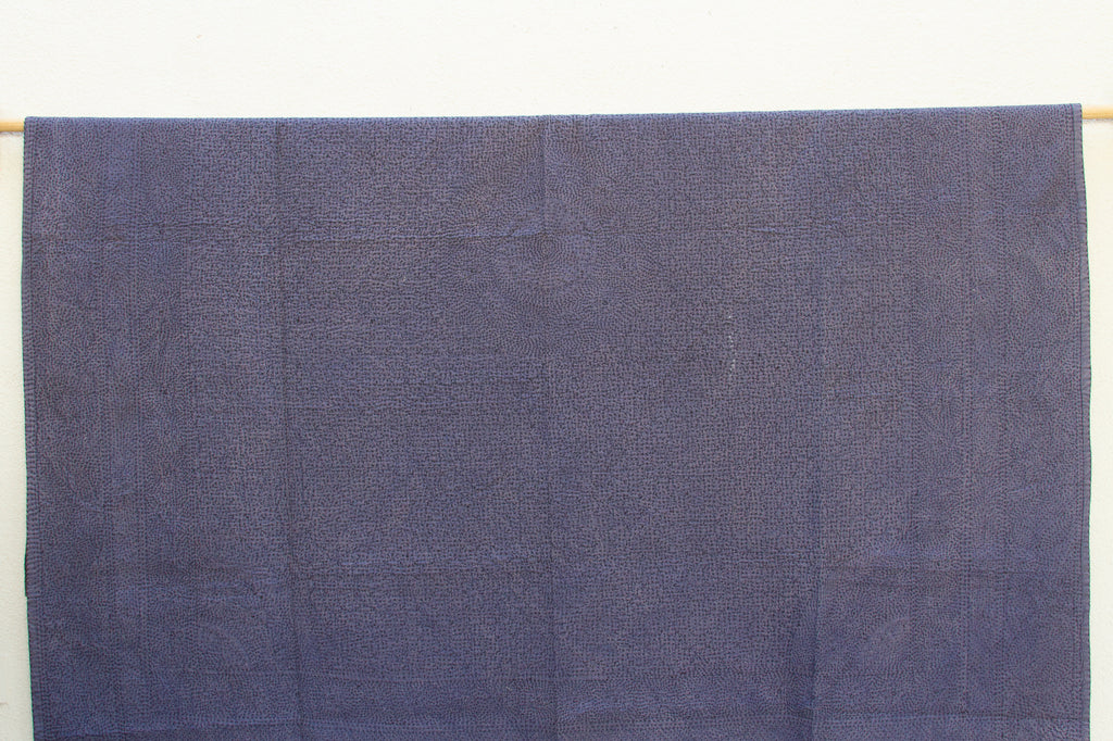 Monsoon Indigo Handstitched Filanan Gudari Bedcover (Trade)