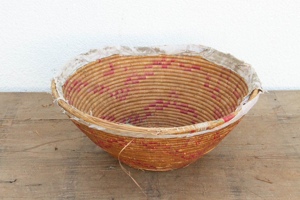 Farmhouse Nomadic Basket with Pink and Natural Colors (Trade)