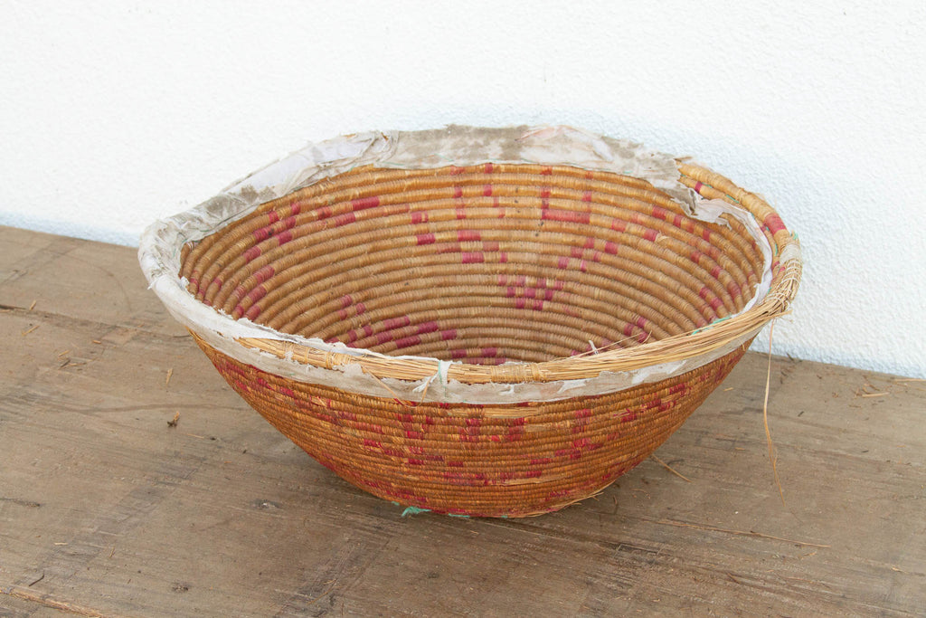 Farmhouse Nomadic Basket with Pink and Natural Colors (Trade)