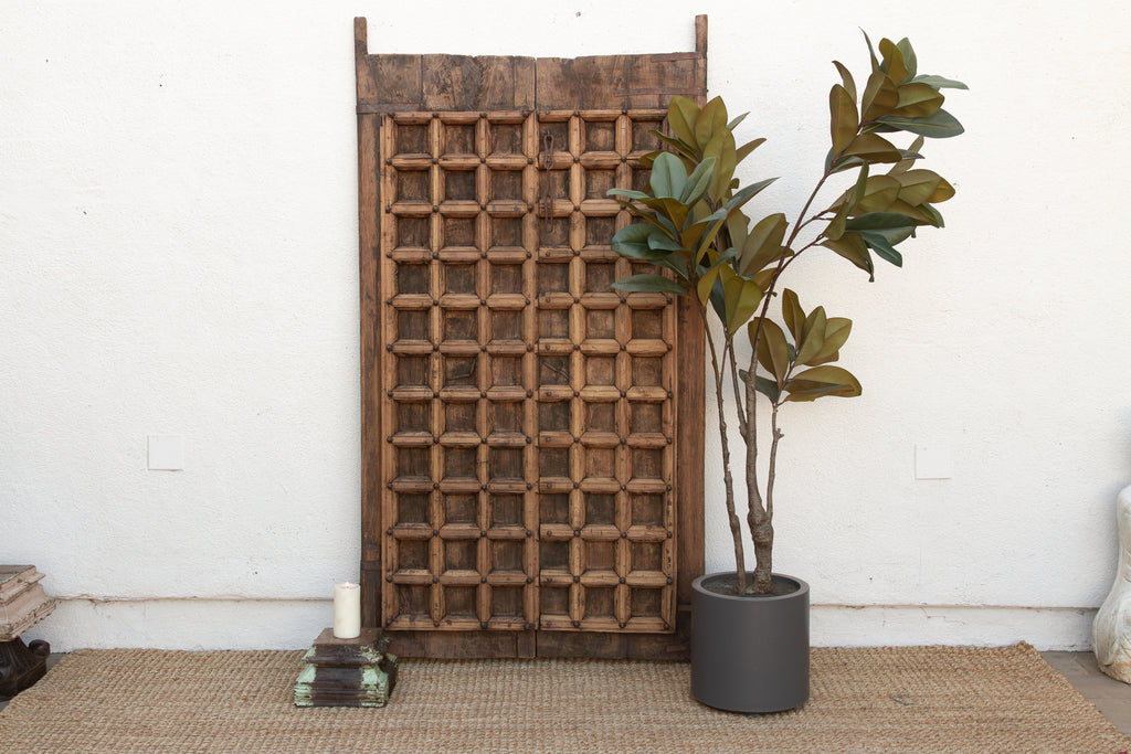Early 1800's Jaisalmer Carved Teak Doors