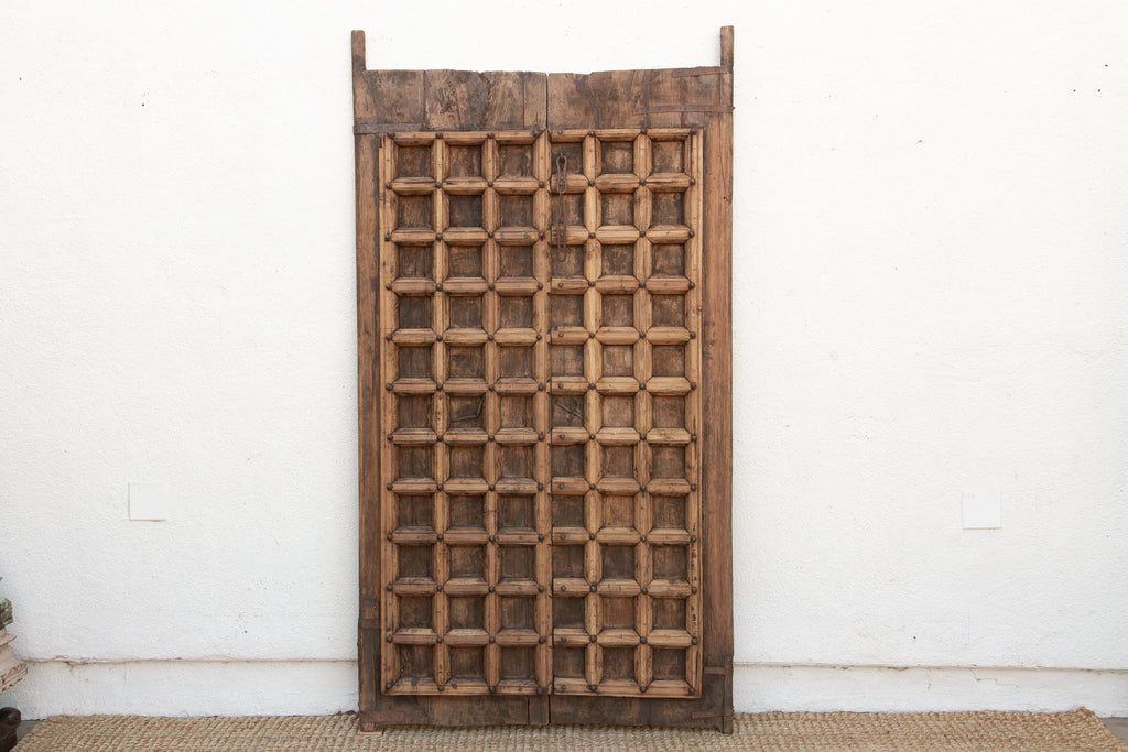 Early 1800's Jaisalmer Carved Teak Doors
