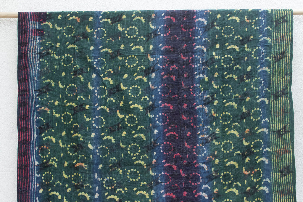 Sparkle Floral Vintage Indigo Printed Throw
