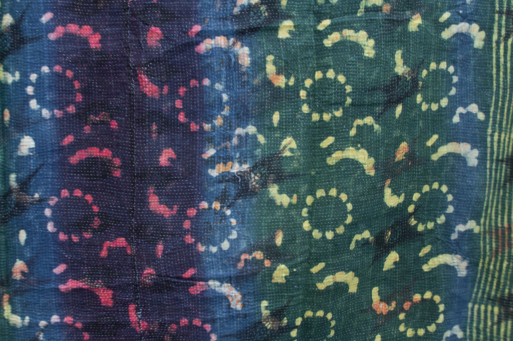 Sparkle Floral Vintage Indigo Printed Throw