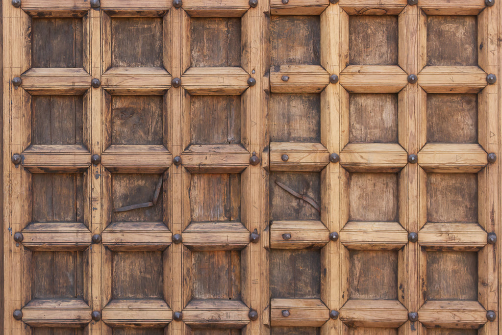 Early 1800's Jaisalmer Carved Teak Doors