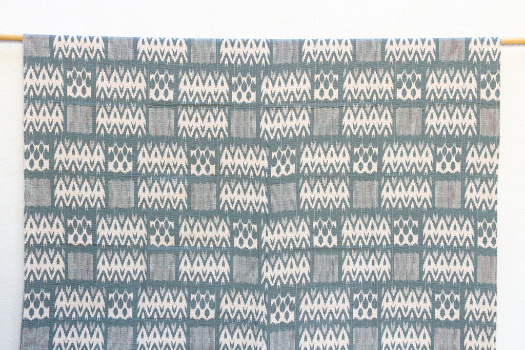 Coastal Ikat Indian Block Print Coverlet