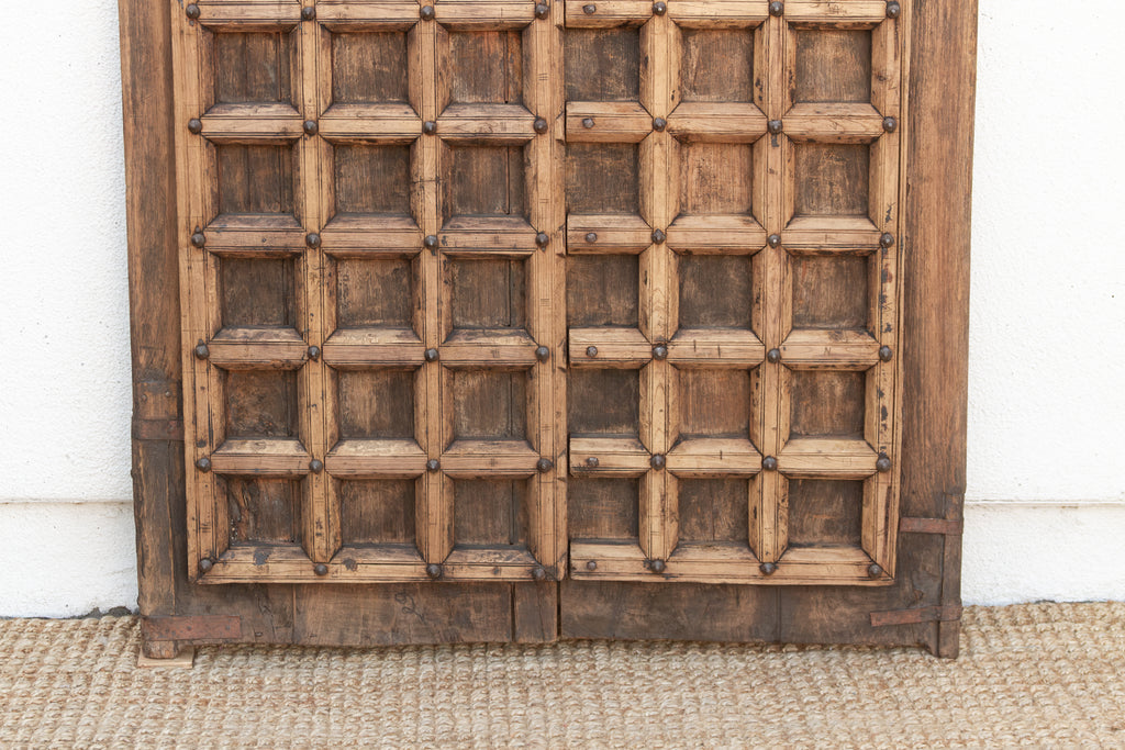 Early 1800's Jaisalmer Carved Teak Doors