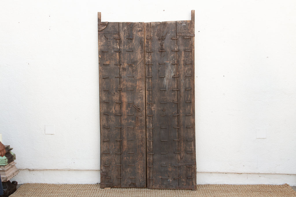 Early 1800's Jaisalmer Carved Teak Doors