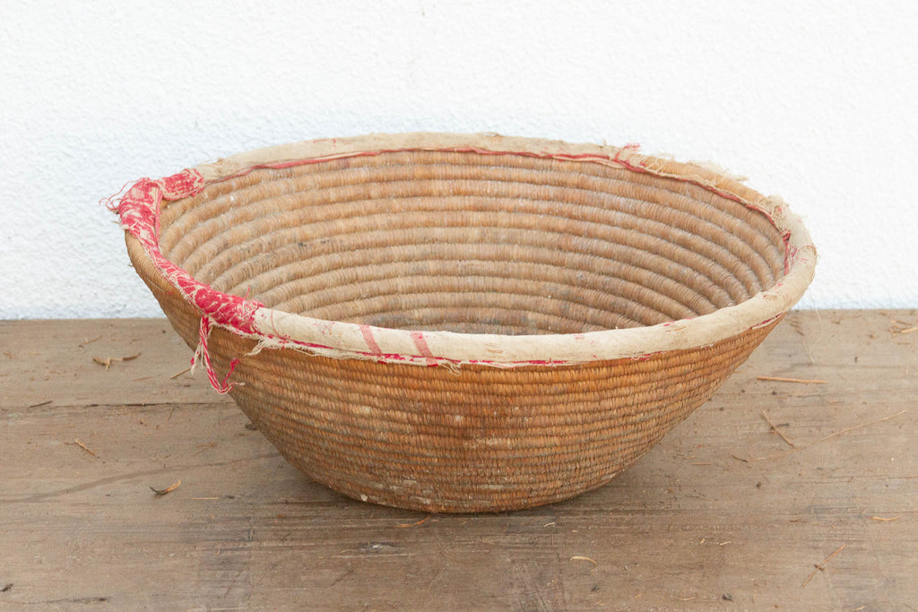 Harvest Basket with Old Textile Rim (Trade)