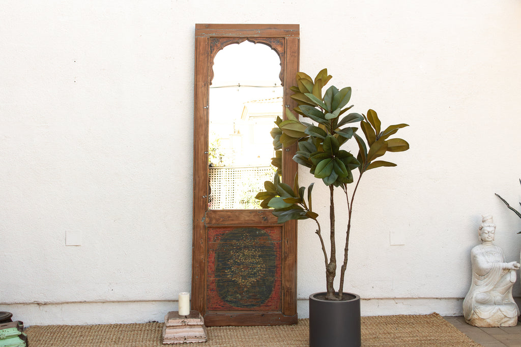 Tall Antique Indian Arched Mirror