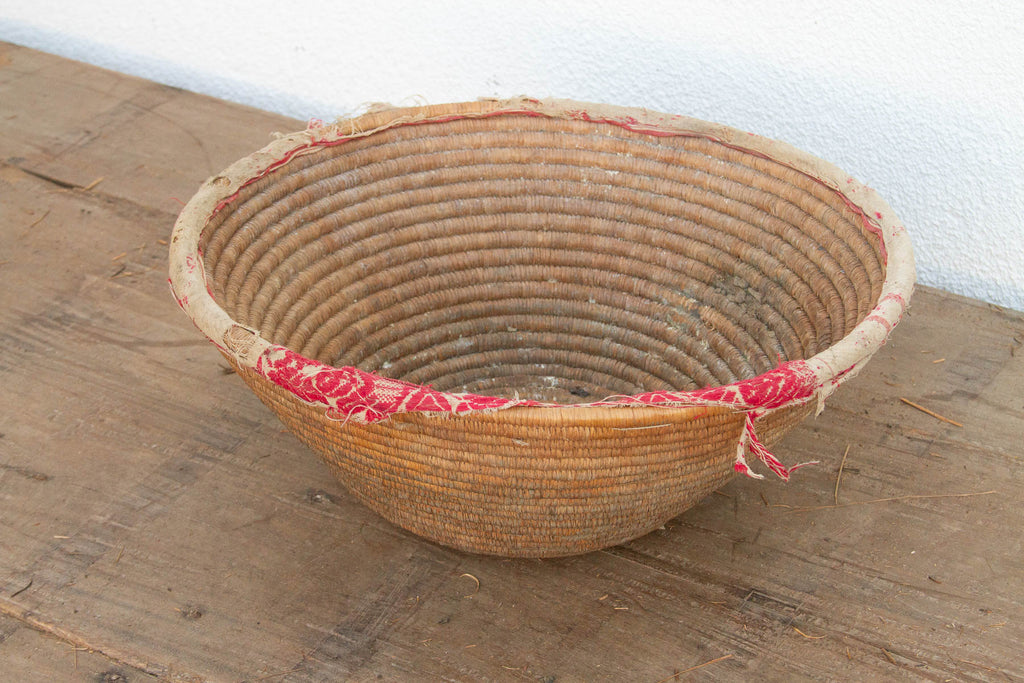 Harvest Basket with Old Textile Rim (Trade)