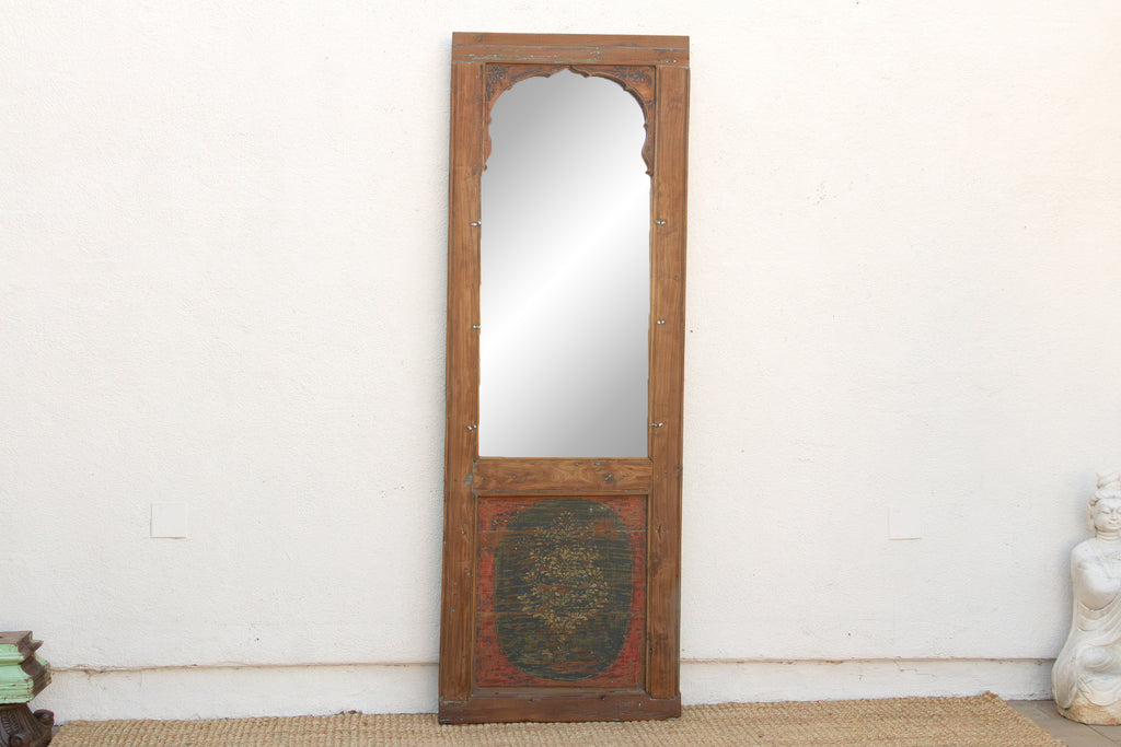 Tall Antique Indian Arched Mirror (Trade)
