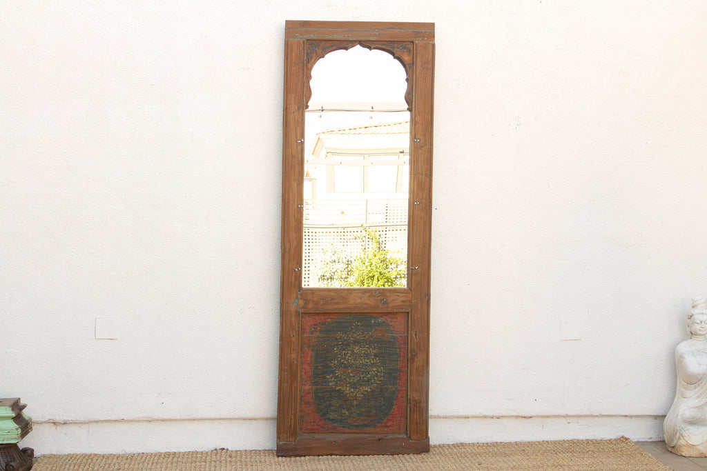 Tall Antique Indian Arched Mirror (Trade)