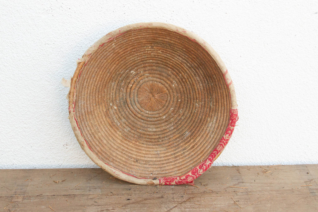 Harvest Basket with Old Textile Rim (Trade)