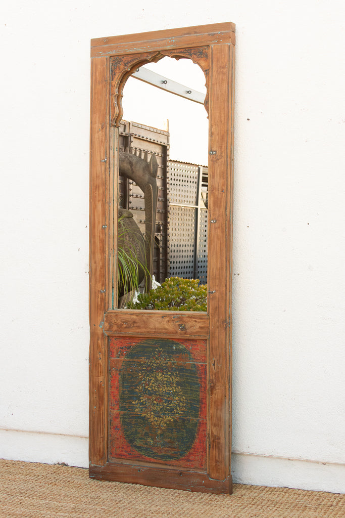 Tall Antique Indian Arched Mirror