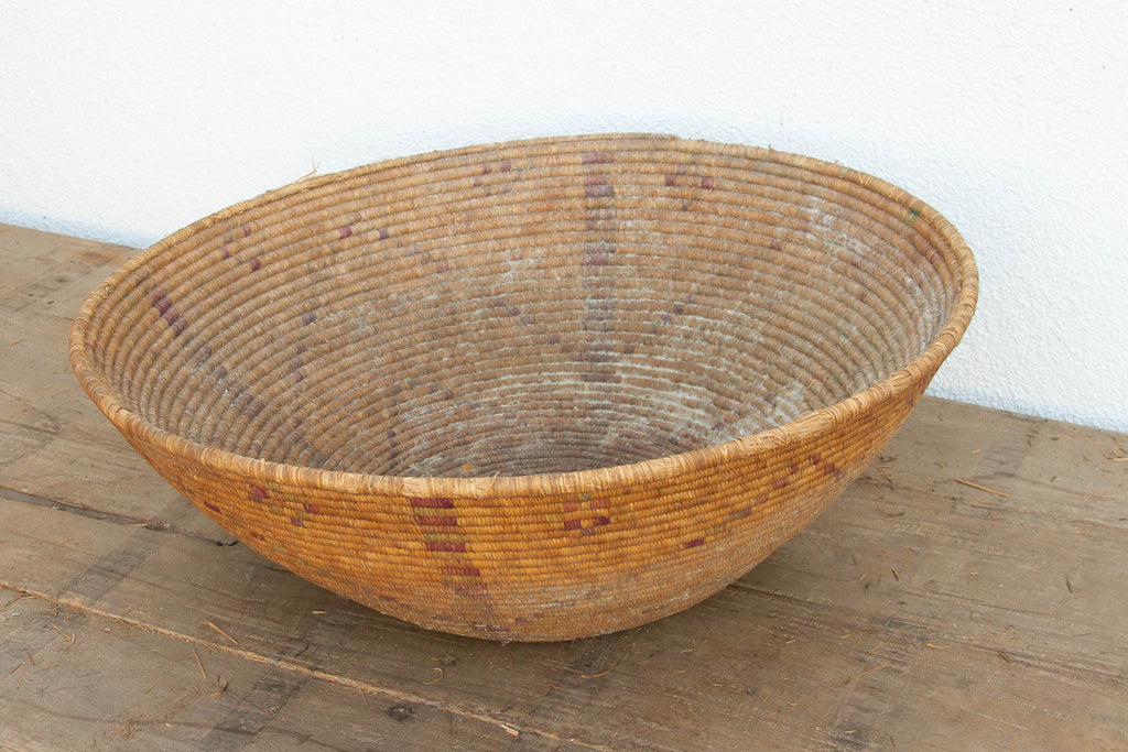 Large Tribal Pattern Nomadic Harvest Bowl (Trade)