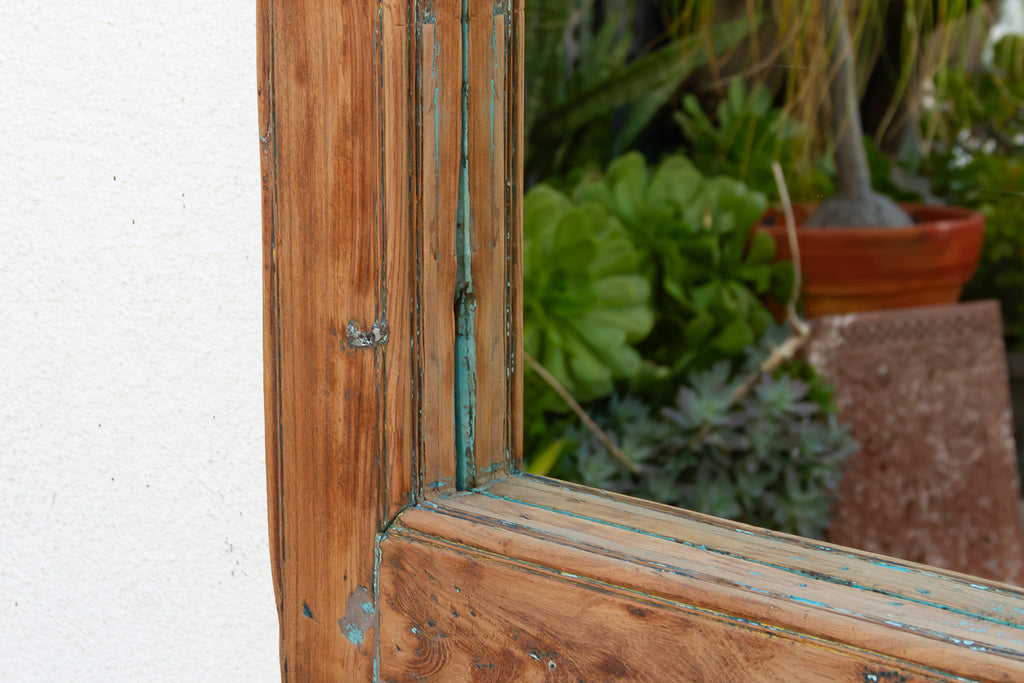 Tall Antique Indian Arched Mirror