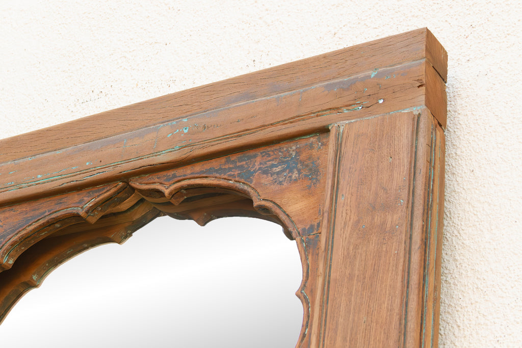 Tall Antique Indian Arched Mirror (Trade)