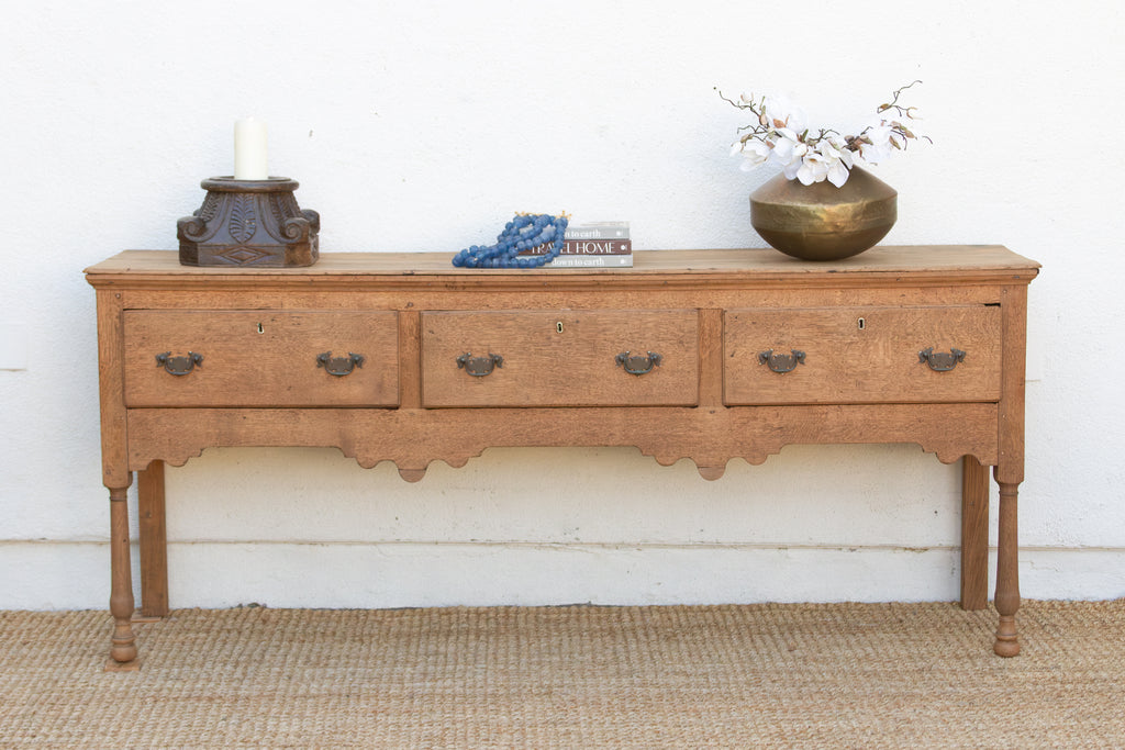 Late 18th Century Stripped Oak English Console